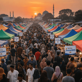 QRIS pembayaran digital pasar takjil